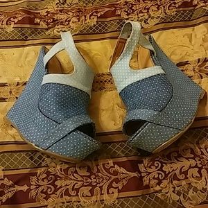 👠Denim Wedges👠